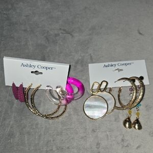 Ashley Cooper Gold and Purple Earring Collection